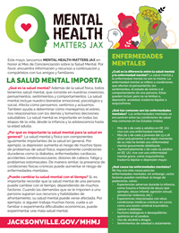 mental health matters jax flyer spanish (alternate accessible format provided on web page below)