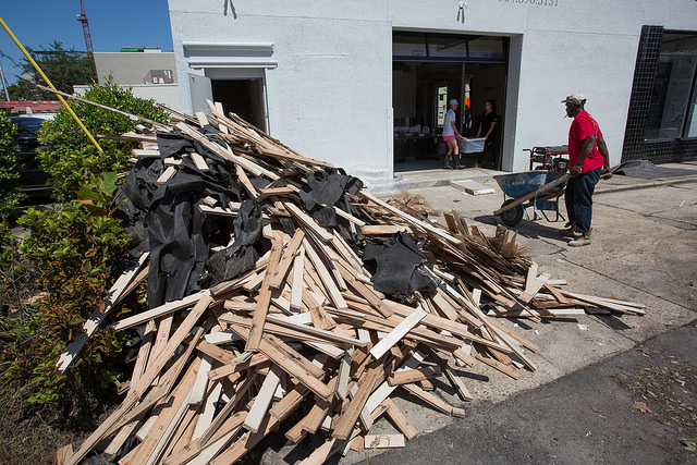 construction debris from hurricane irma