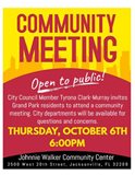 Community meeting open to the public