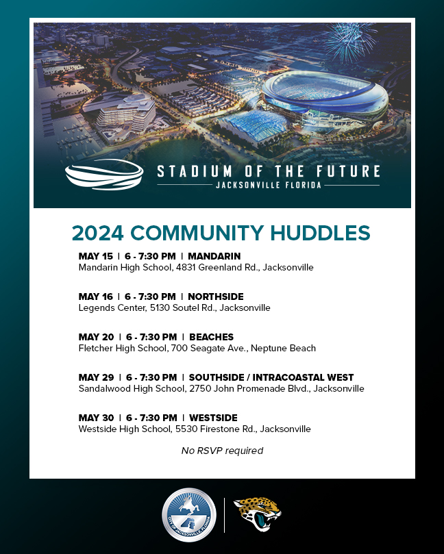 stadium of the future community huddle schedule