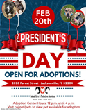 Presidents Day Adoption Event Flyer