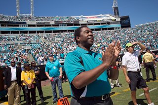 Mayor Brown at the Jaguars' Season Opener