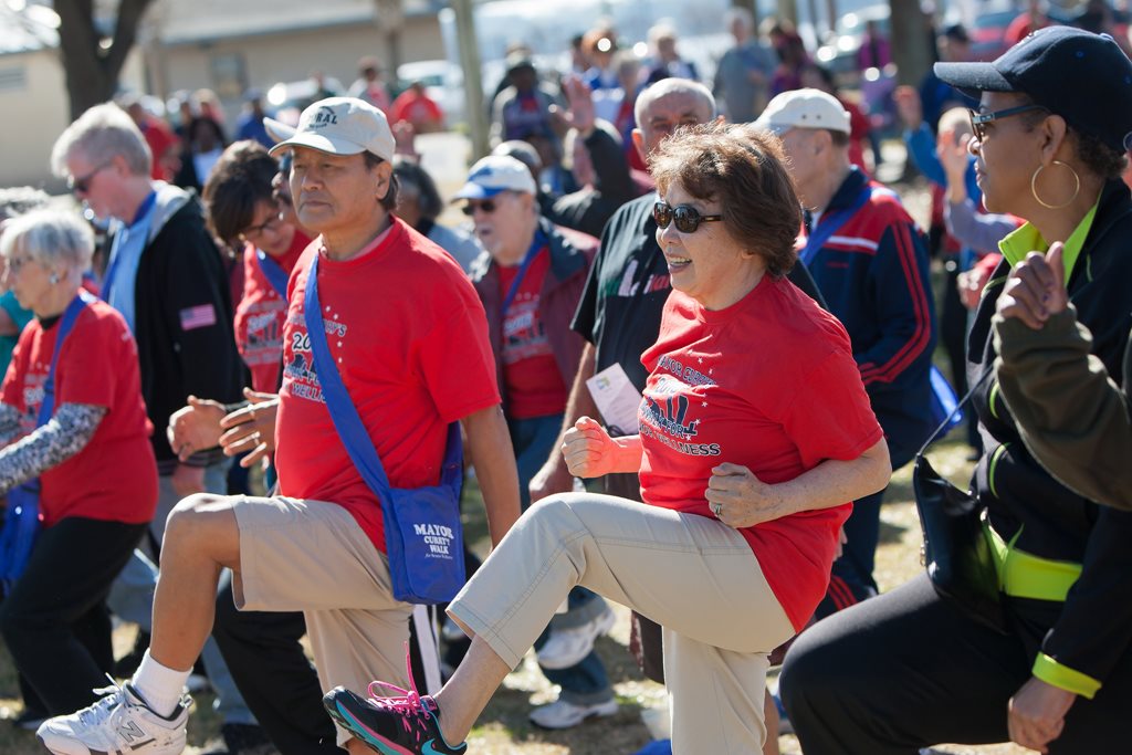 Seniors participating in the 2016 Mayor's Walk for Senior Wellness