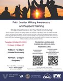 FAITH LEADER MILITARY AWARENESS AND SUPPORT TRAINING