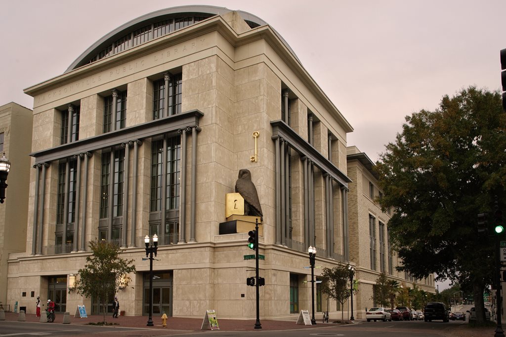 Main Library building on Laura St.