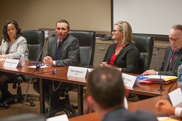 Mayor Curry speaking at the Jacksonville Journey Oversight Committee on Jan. 28, 2016