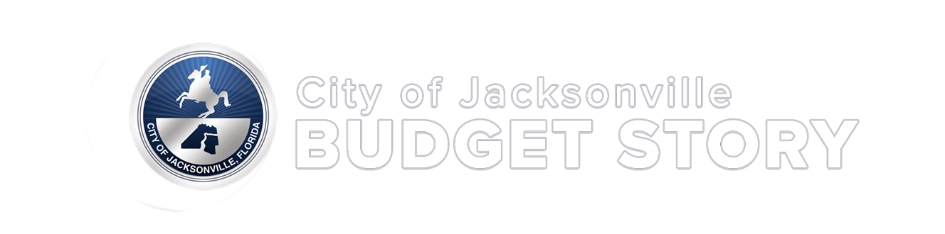 City seal next to the words City of Jacksonville Budget story