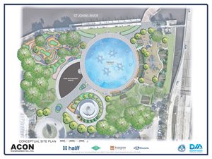 st johns river park project rendering - overhead map of park