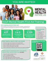 mental health first aid training flyer