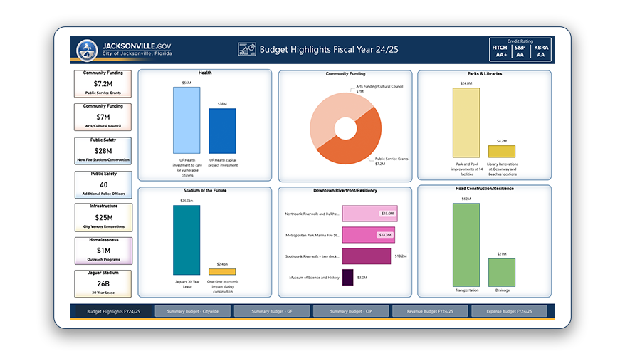 Budget dashboard