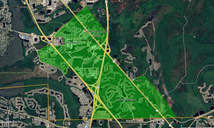 The Bartram Springs area around the 9B-95 interchange