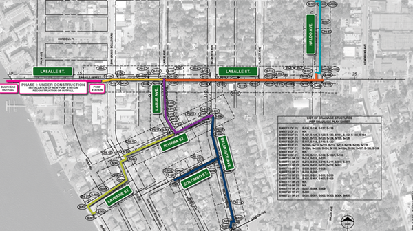 LaSalle Street Map with features marked