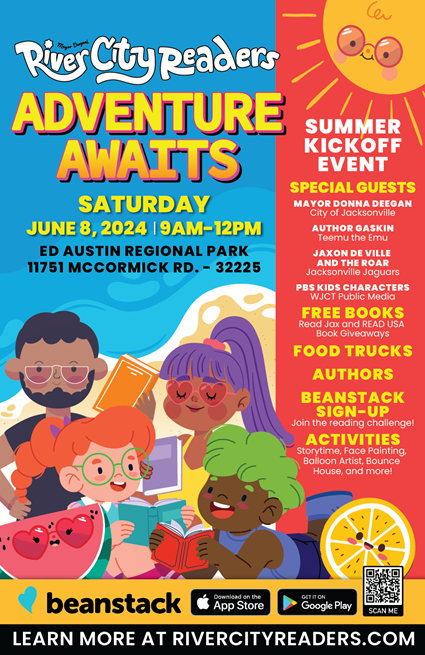 River City Readers Summer Kickoff Event Flyer