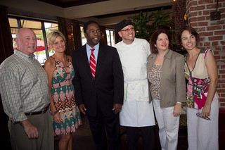 Photo of Council Member Lori Boyer and Mayor Alvin Brown with members of the San Marco business community.