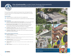 Haskell LaSalle Street Drainage Improvements Flyer Page 1