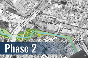 mccoys creek outfall project rendering - overhead map view