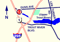 Map to Dinsmore Boat Landing