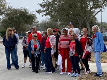 A group of seniors on the waterfront